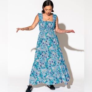 New! Dressed in LALA Rulebreaker Smocked Dress in Wonder Girl - M